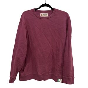 Mollusk California Mens Crewneck Sweatshirt Large Burgundy Plum French Terry